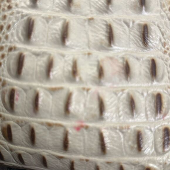 Brahmin mini Arno Tote| Tan Crocodile Embossed Leather Satchel - Picture 14 of 14